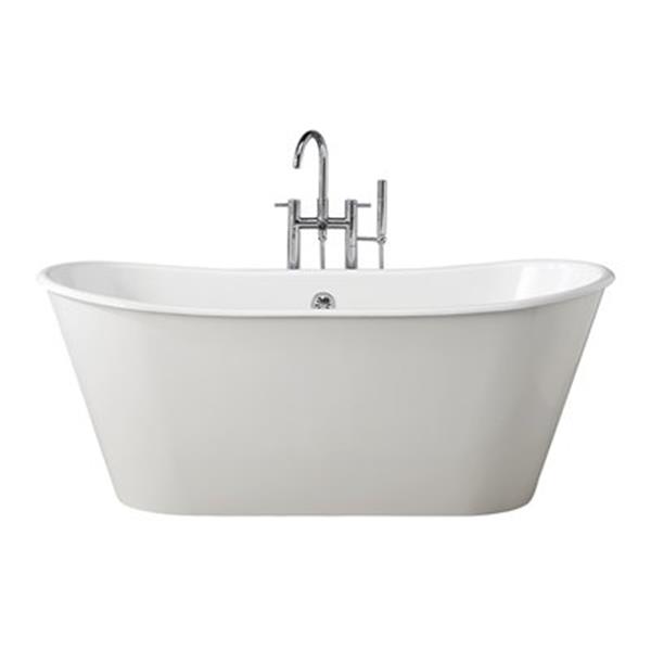 Cheviot Iris Freestanding Soaking Bathtub - 68" x 28" - White