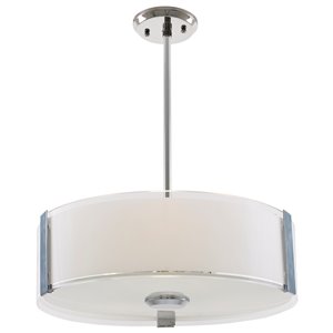 Luminaire suspendu Zurich par DVI, 3 lumières, 16 po x 5 po, chrome