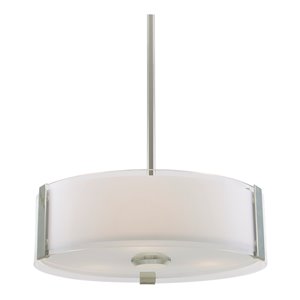 Luminaire suspendu Zurich par DVI, 3 lumières, 20 po x 5 po, nickel satiné