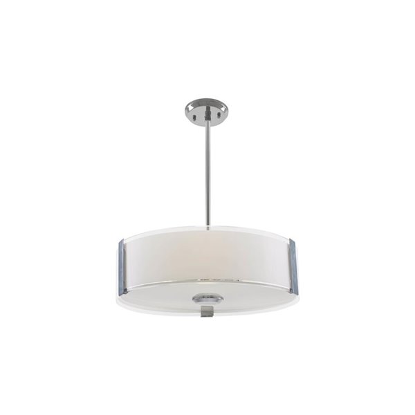 Luminaire suspendu Zurich par DVI, 3 lumières, 20 po x 5 po, chrome