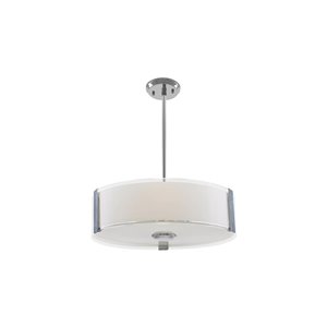 Luminaire suspendu Zurich par DVI, 3 lumières, 20 po x 5 po, chrome