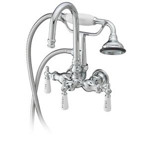 Cheviot Goose Neck Bathtub Filler with Hand Shower - Chrome