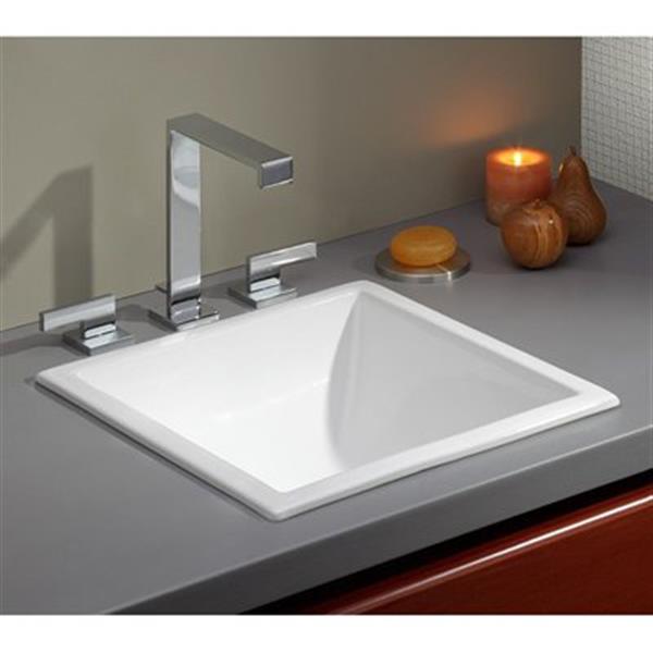 Cheviot Square Undermount Bathroom Sink - White