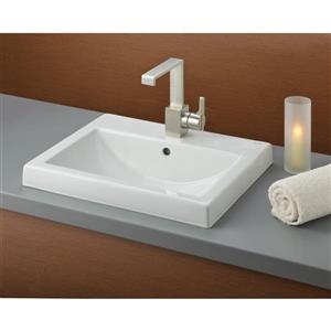 Cheviot Camilla Semi-Recessed Bathroom Sink - White
