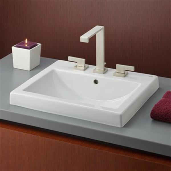 Cheviot Camilla Semi-Recessed Bathroom Sink - White