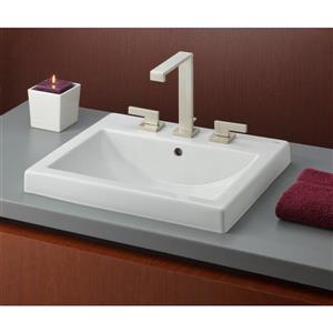 Cheviot Camilla Semi-Recessed Bathroom Sink - White