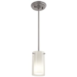 DVI Essex Modern Small Mini Pendant Light - 1-Light - Buffed Nickel