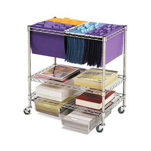 Vancouver Classics OFF42569 Heavy Duty Chrome File Cart with