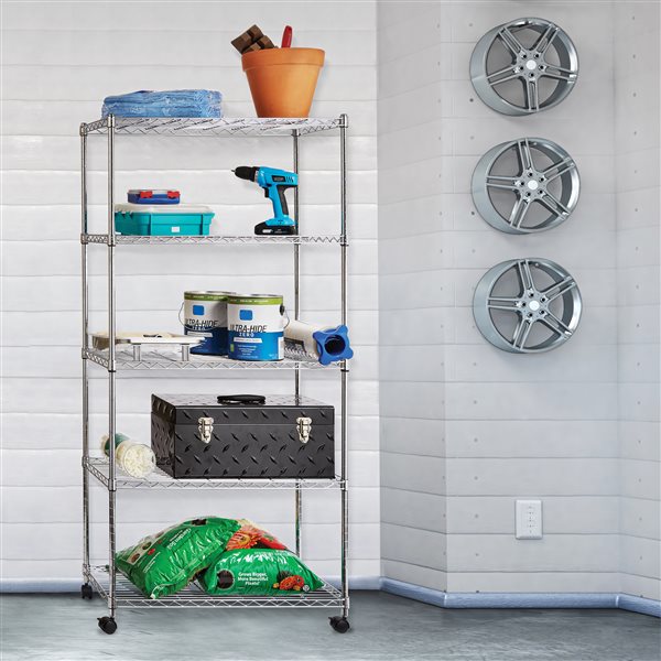 Vancouver Classics 14-in D x 30-in W x 60-in H 5-Shelf Shelving System