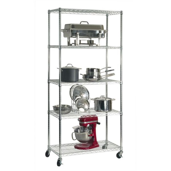 Vancouver Classics 5-Shelf Shelving System with Wheels