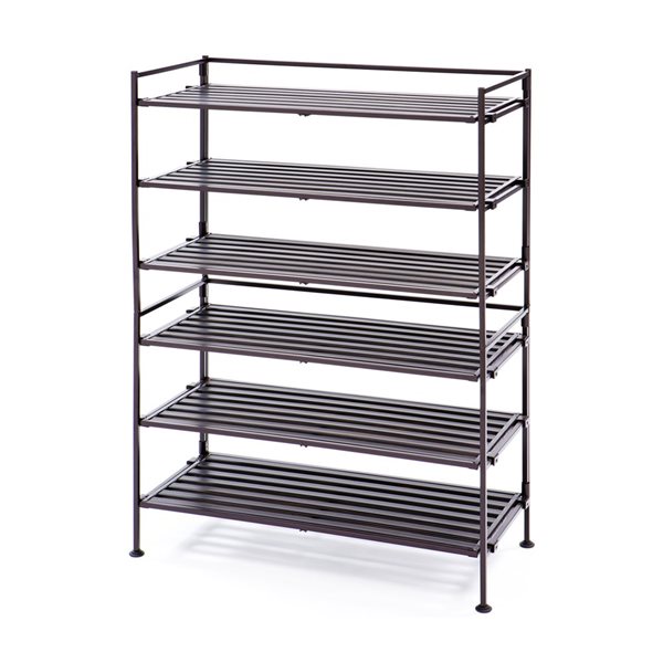 Vancouver Classics 3-Tier Resin Slat Utility Shoe Rack, 2-Pack