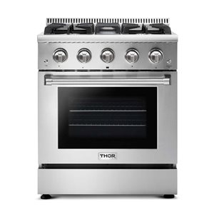 Thor Kitchen 30-in 4.2 cubic ft 4-Element Professional Gas Range with Convection Oven (Stainless Steel)