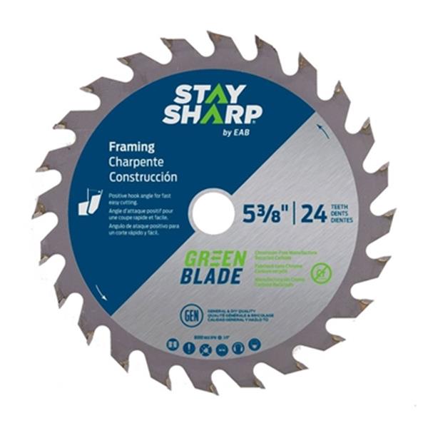 EAB Tool Co. 5 3/8-in 24-Tooth Carbide Green Framing Saw Bla