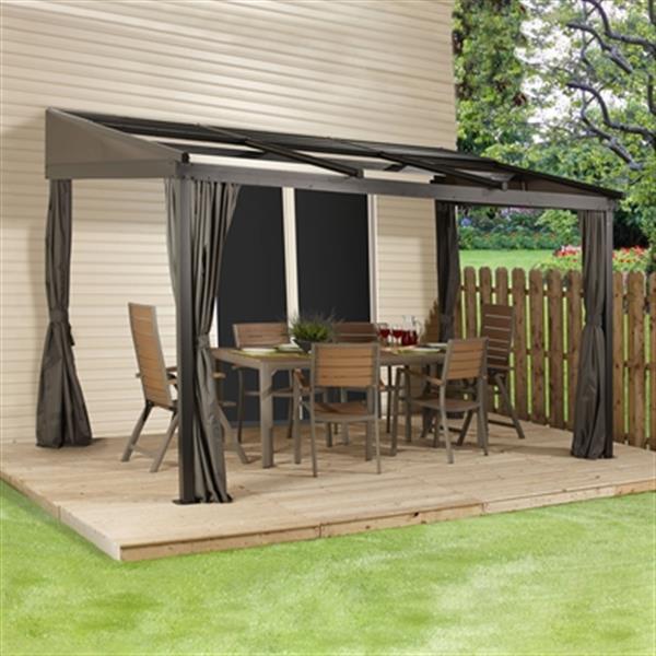 Sojag Francfort Wall-Mounted Sun Shelter - 10-ft x 12-ft - Brown