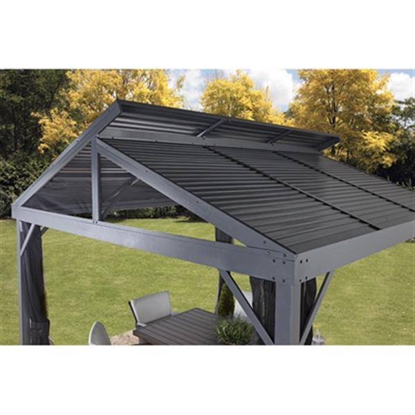 Sojag Sanibel II Sun Shelter - 10'x10' Light Grey