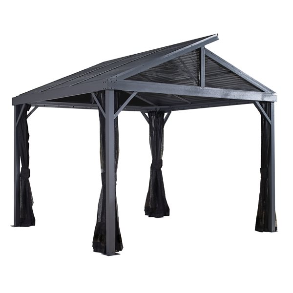 Sojag Sanibel II Sun Shelter - 10'x10' Light Grey