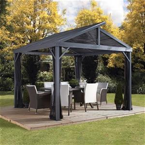 Sojag Sanibel II Sun Shelter - 10'x10' Light Grey