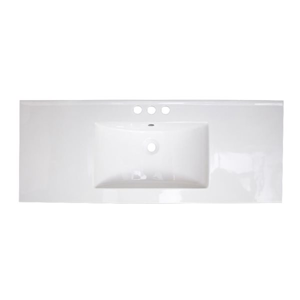 American Imaginations Roxy Ceramic Top Set - Single Sink - 48-in - White