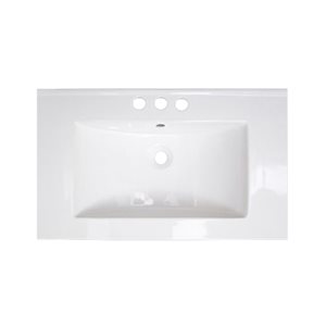 American Imaginations Roxy Ceramic Top Set - Single Sink - 32" - White