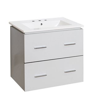 American Imaginations Xena Vanity Set - Single Sink - 23.75" - White