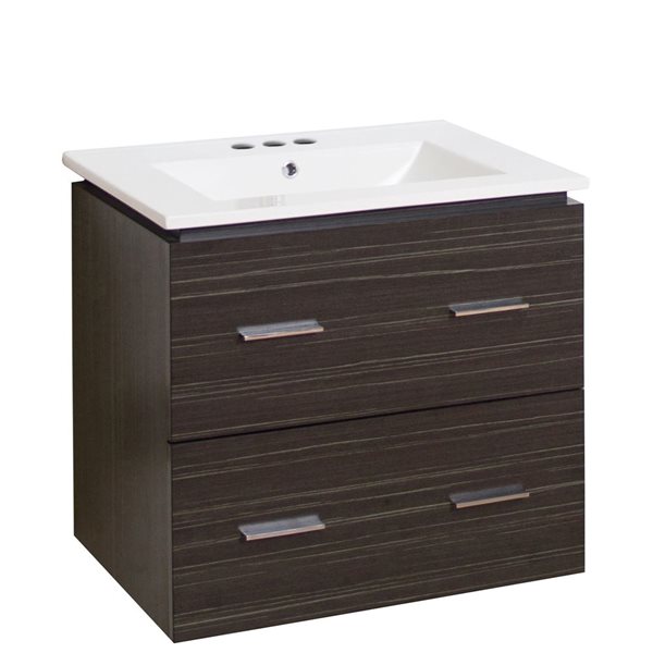 American Imaginations Xena 23.75-in Single Sink/Dawn Grey Bathroom Vanity/White Ceramic Top
