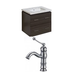 American Imaginations Xena Vanity Set - Single Sink - 23.75" - Gray
