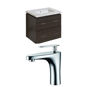 American Imaginations Xena Vanity Set - Single Sink - 23.75" - Gray