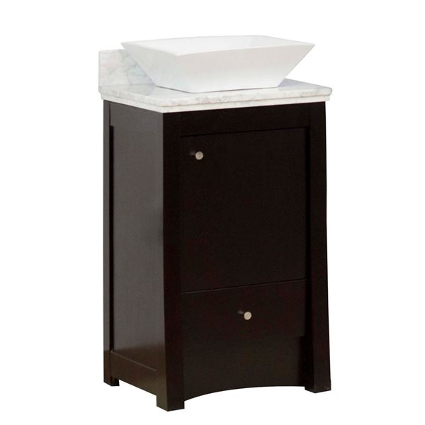 American Imaginations Elite 19.75in Walnut Brown Single Sink