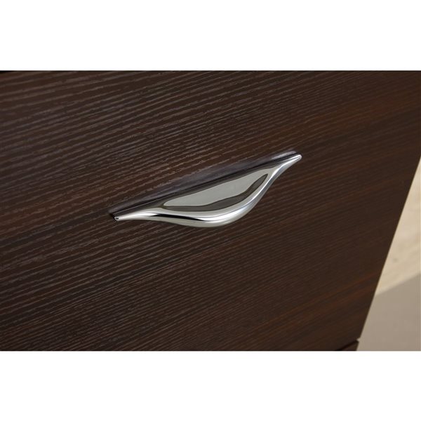 American Imaginations Vee 21-in Brown Single Sink Freestanding Bathroom Vanity