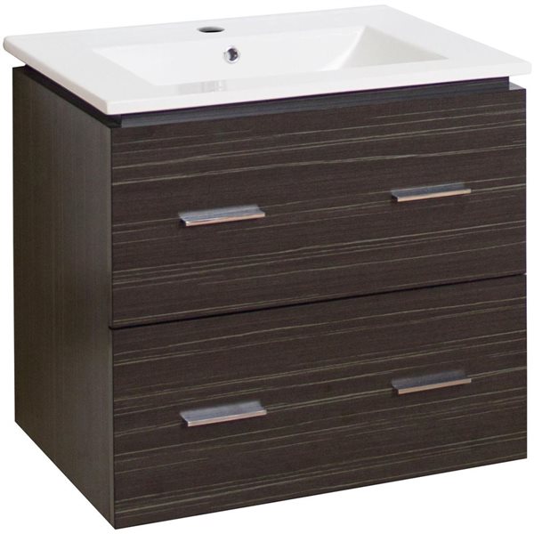American Imaginations Xena 23.75in Dawn Grey Single Sink Bathroom