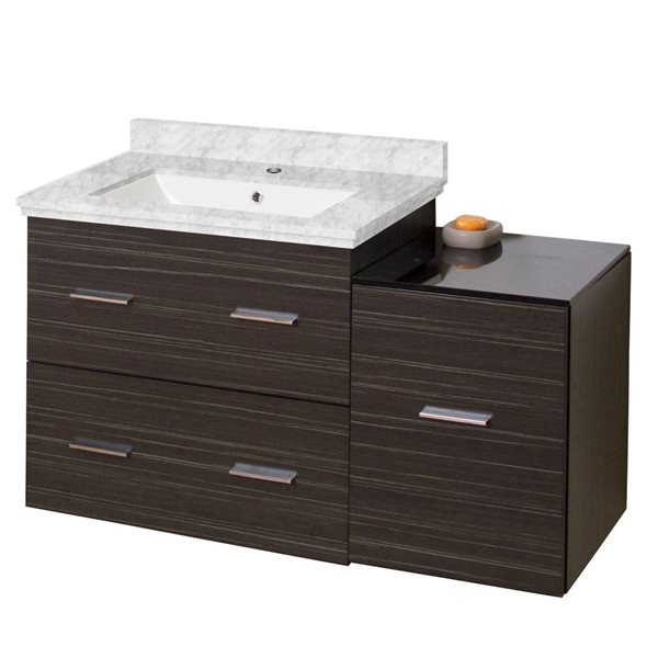 American Imaginations Xena Dawn Grey 37.25in Bathroom Vanity