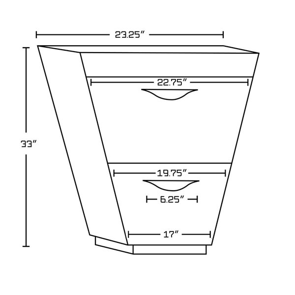 American Imaginations Vee 23.25-in Brown Bathroom Vanity Cabinet Set