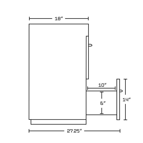American Imaginations Vee 23.25-in Brown Bathroom Vanity Cabinet Set