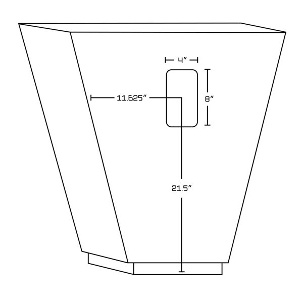 American Imaginations Vee 23.25-in Brown Bathroom Vanity Cabinet Set
