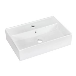American Imaginations Wall Mount White for 1 Hole Drilling - 19.75" - White