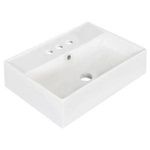 Vasque avec trop-plein pour 3H4 po, 19,75