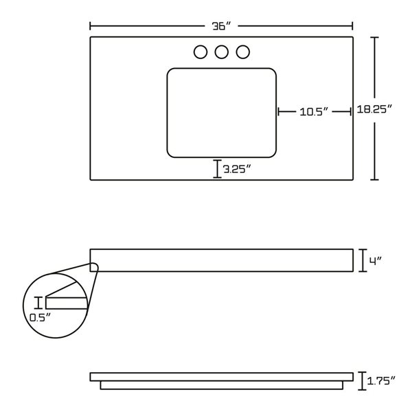 Xena 36-in Dawn Grey Single Sink Bathroom Vanity with White Marble Top by American Imaginations