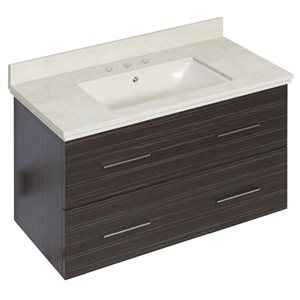 American Imaginations Xena Vanity Set - Single Sink - 36" - Gray