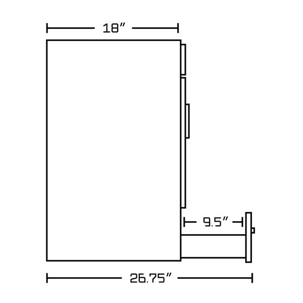 American Imaginations Zen Single Sink Grey 35.5-in Bathroom Vanity with White Ceramic Top