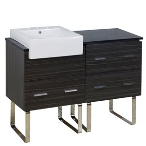 American Imaginations Xena Farmhouse Vanity Set - Single Sink - 48.75" - Gray