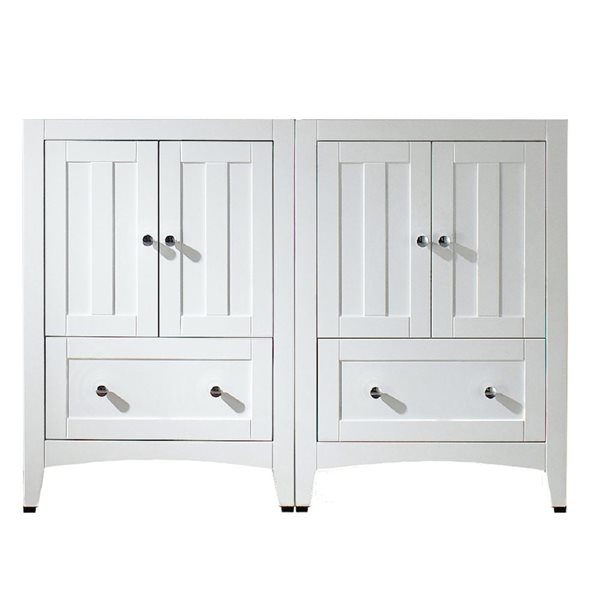 American Imaginations Shaker 45.5-in White Bathroom Vanity Cabinet Set