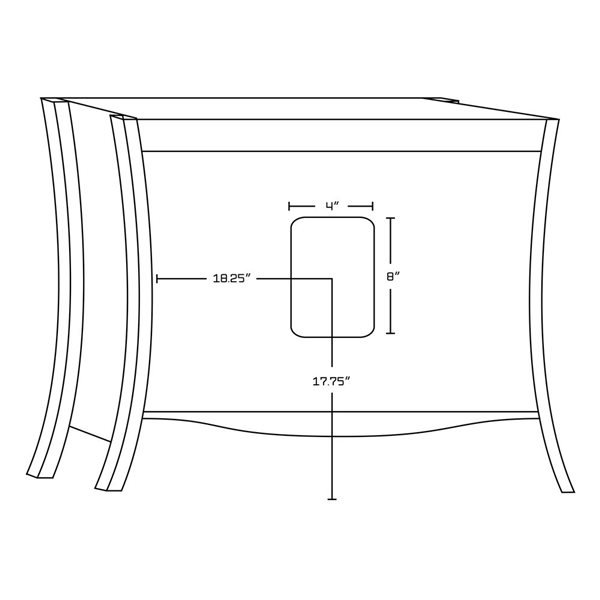 American Imaginations Bow 48-in White Bathroom Vanity Cabinet