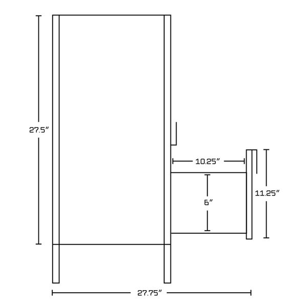 American Imaginations Bow 48-in White Bathroom Vanity Cabinet