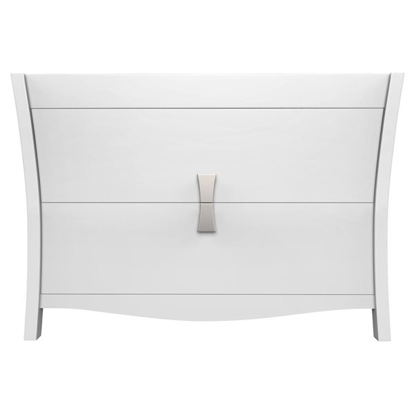 American Imaginations Bow 48-in White Bathroom Vanity Cabinet