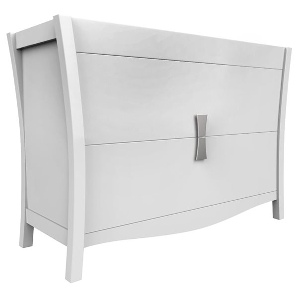 American Imaginations Bow 48-in White Bathroom Vanity Cabinet