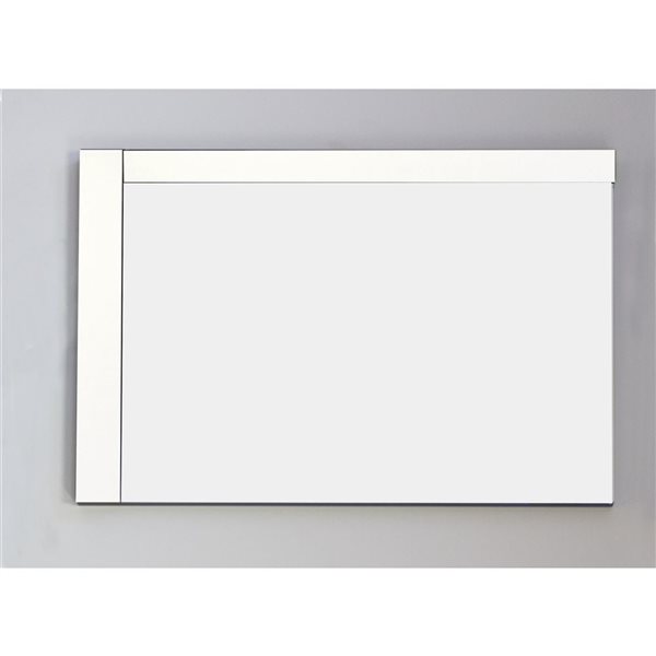 American Imaginations Xena Mirror - 35.5-in- Wood - White