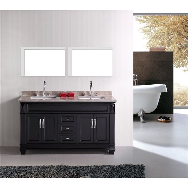 American Imaginations Xena Mirror - 35.5-in- Wood - White