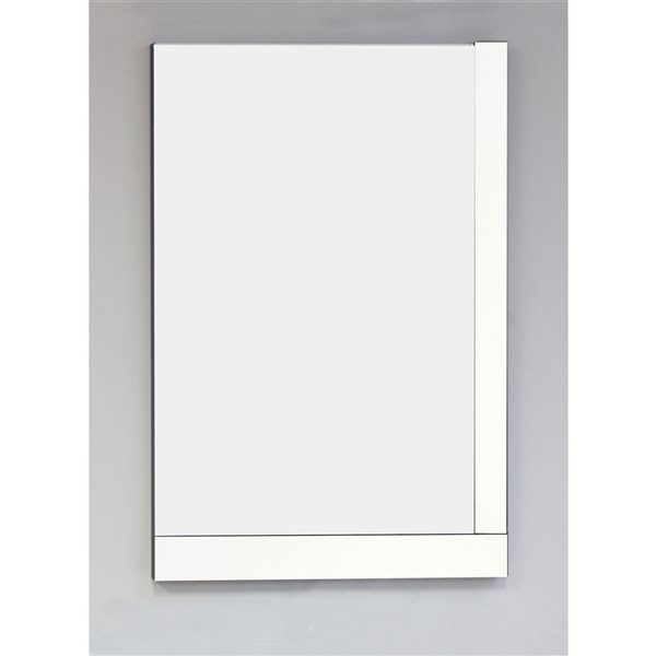 American Imaginations Xena Mirror - 23.5-in x 35.5-in - Wood - White