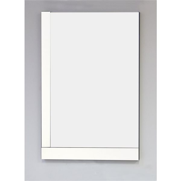 American Imaginations Xena Mirror - 23.5-in x 35.5-in - Wood - White