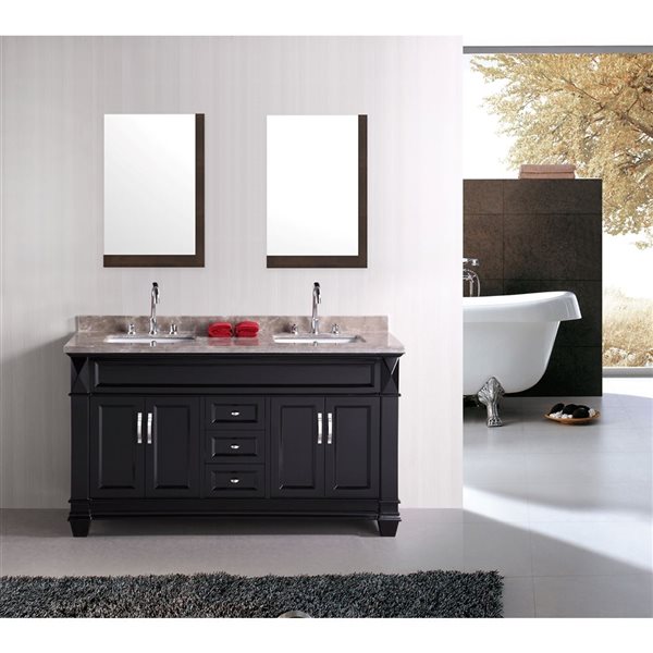 American Imaginations Xena Mirror - 23.5-in x 35.5-in - Wood - Gray